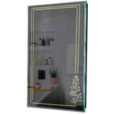 Specchio LED Verticale | Controllo tramite interruttore a muro | Luce bianca calda - Reyze Serie Good Vibes Modello 3